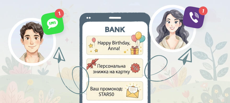 Персоналізовані SMS-привітання, акції та спецпропозиції для цінних клієнтів банку