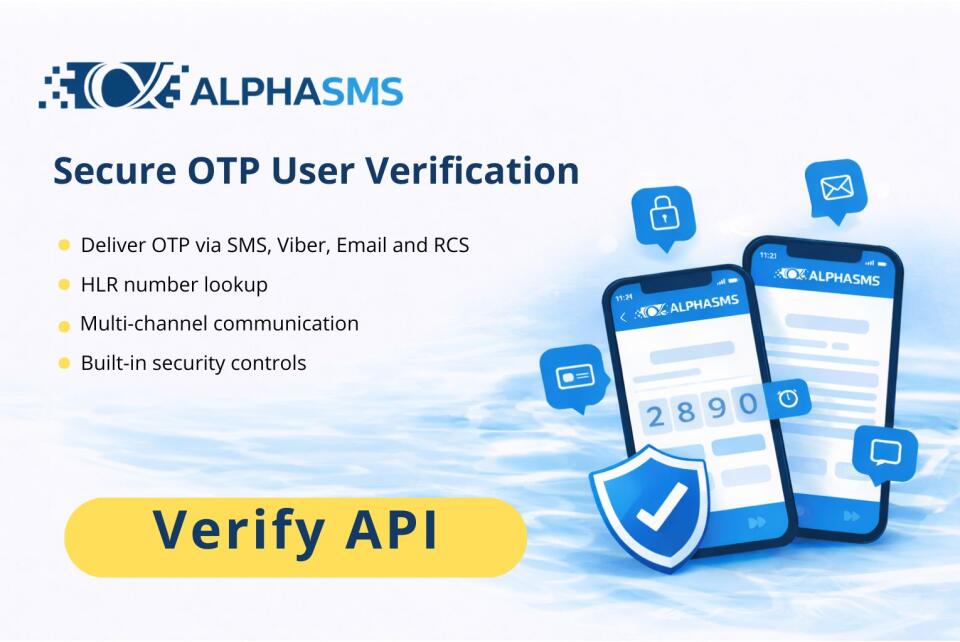 AlphaSMS Verify API - безпечна верифікація користувачів через OTP